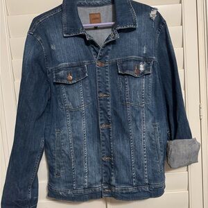 Joe's Jeans Blue and Brown Denim Jacket